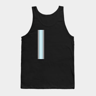 Demiboy Pride Flag Vertical Stripe on Black Tank Top